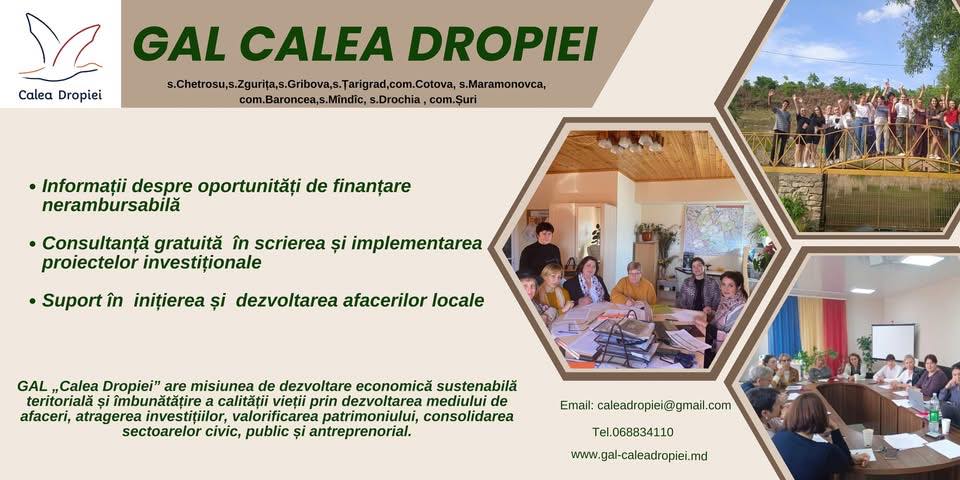 Carte de vizită GAL Calea Dropiei